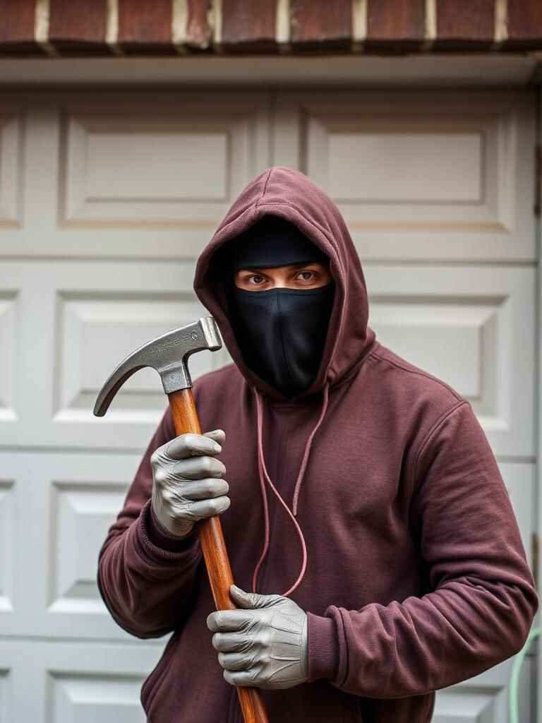 garage door security system with smart lock